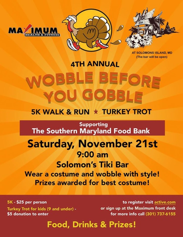 4th Annual Wobble Before You Gobble 5K Walk & Run Tiki Bar & Grill